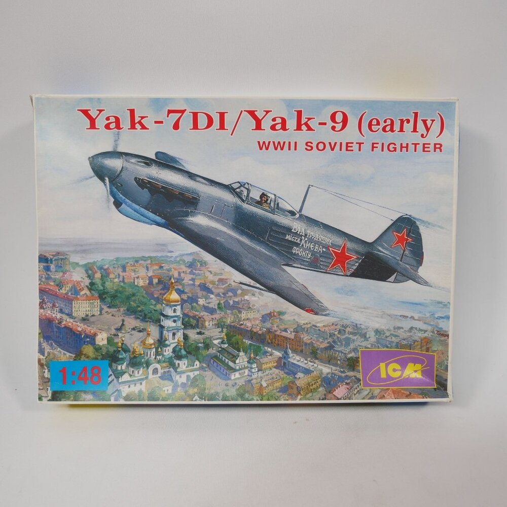 Yak-7DI/Yak-9 Early 1:48 WWII Soviet Fighter Plastic Scale Model Kit By ICM NIB